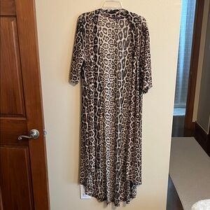 Leopard Print Long Cardigan
